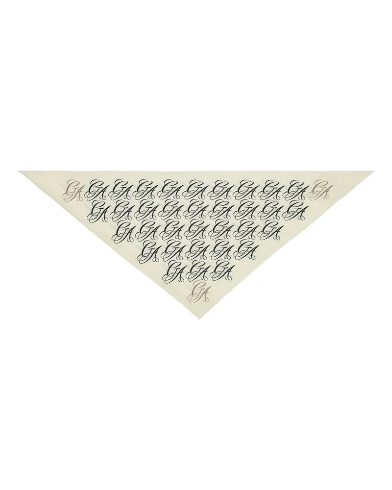 Giorgio Armani Seidenschal mit Logo-Print - Nude Nude