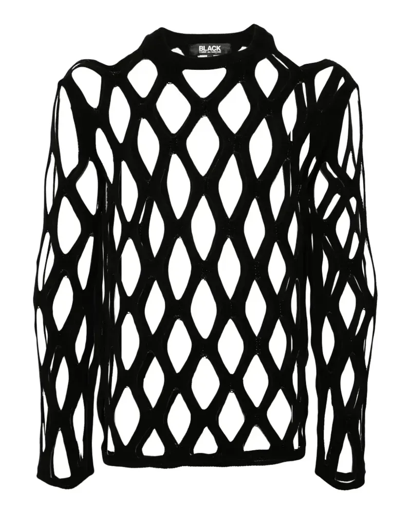 Comme des Garçons Pullover mit Lochstrickmuster - Schwarz Schwarz