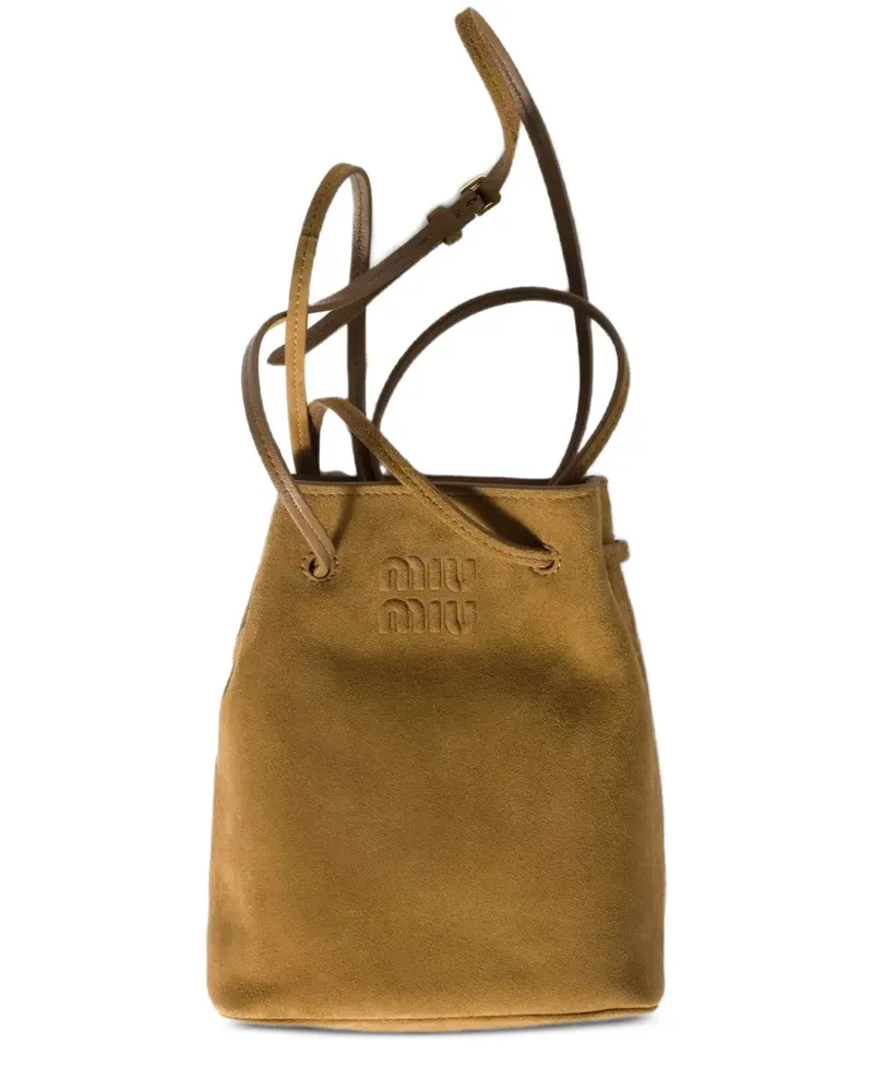Miu Miu Shopper aus Wildleder - Grün Grün