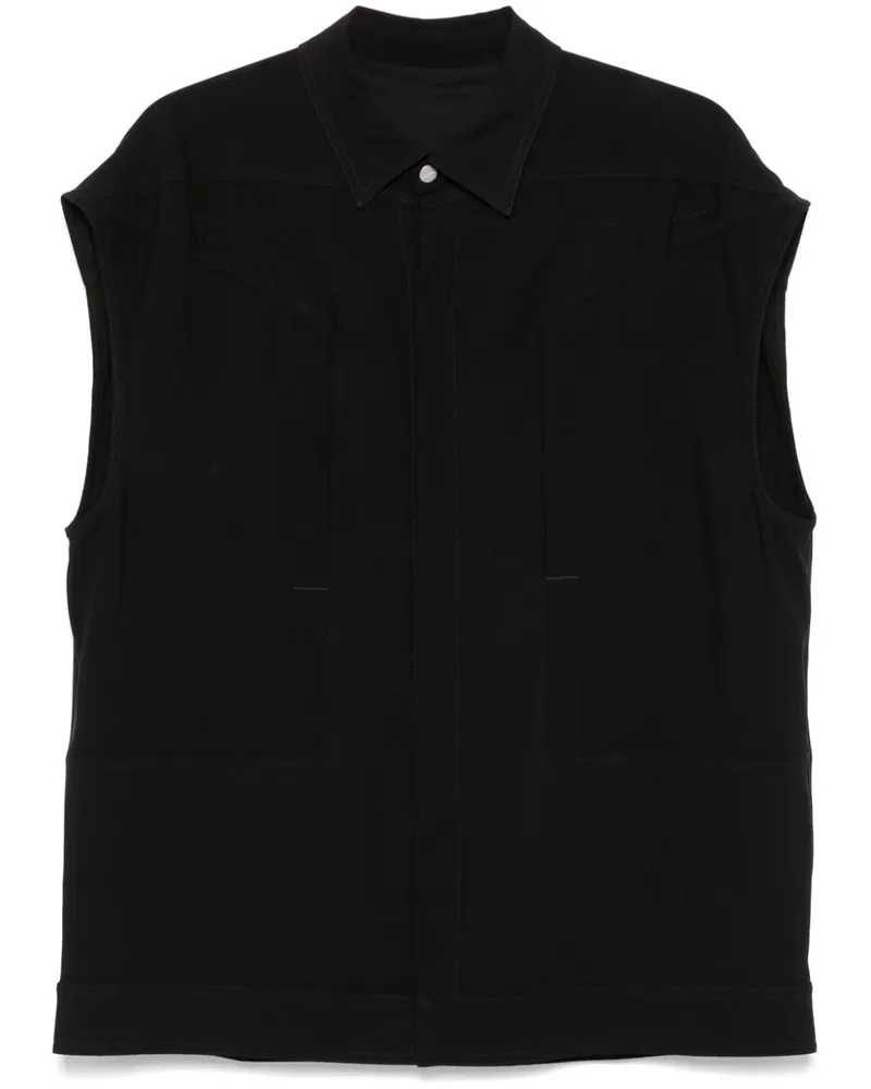 Rick Owens Jumbo Hemd - Schwarz Schwarz