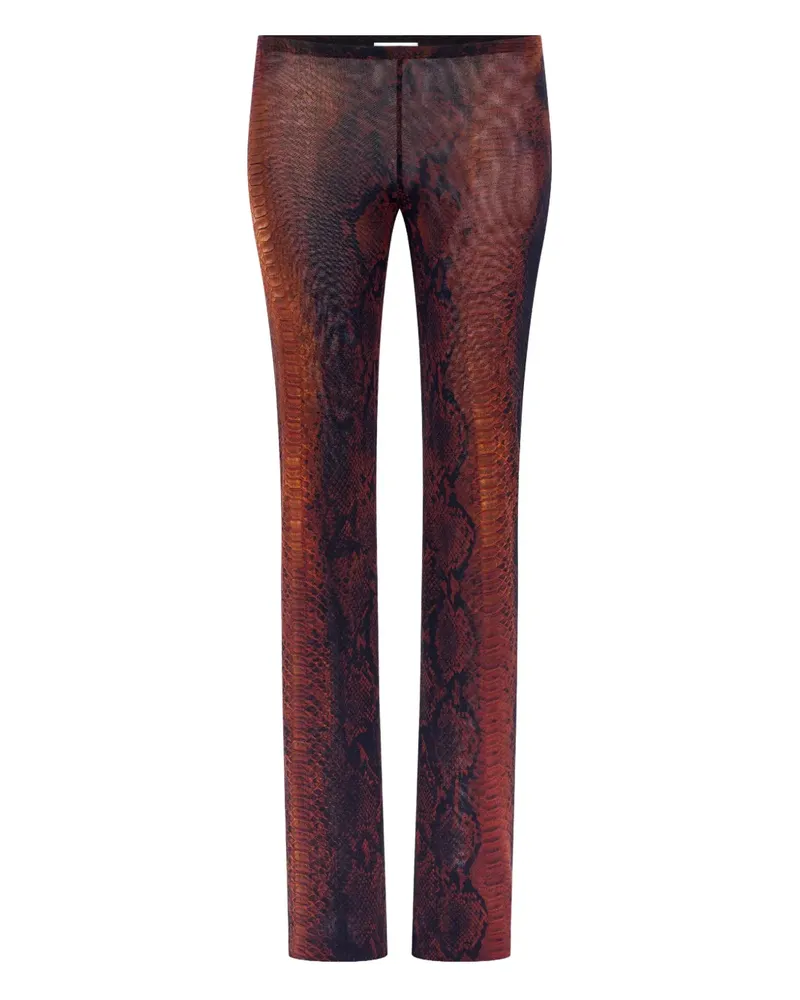 Jean Paul Gaultier Python-Hose mit Print - Braun Braun