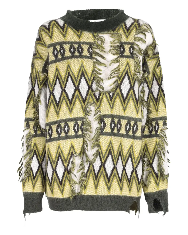 Laneus Pullover mit Fransen - Gelb Gelb