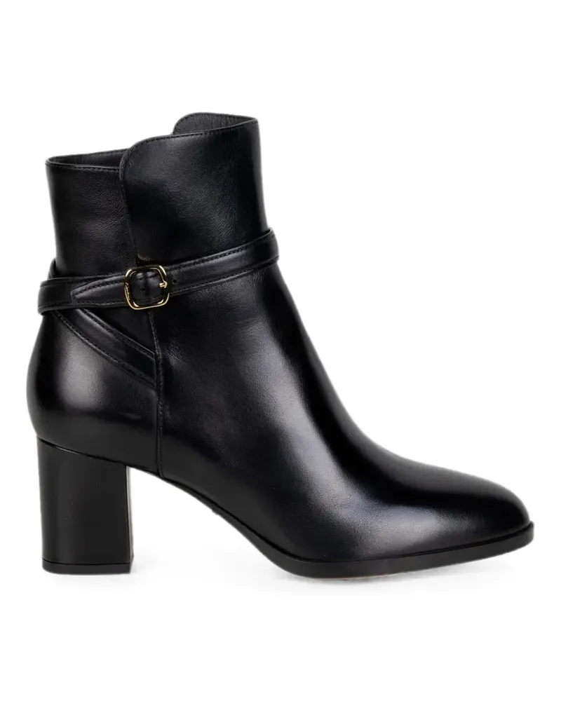 Santoni Stiefeletten mit Schnallenriemen - Schwarz Schwarz