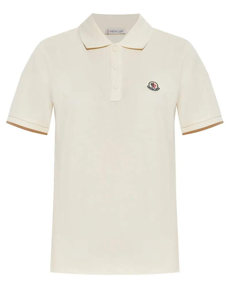 Moncler Poloshirt mit Logo-Patch - Nude Nude