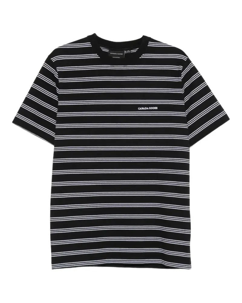 Canada Goose T-Shirt mit Querstreifen - Schwarz Schwarz