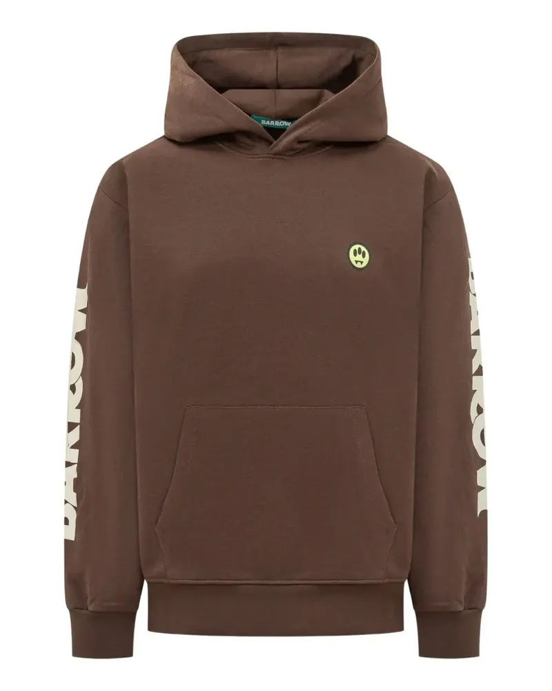 BARROW logo-print cotton hoodie - Braun Braun