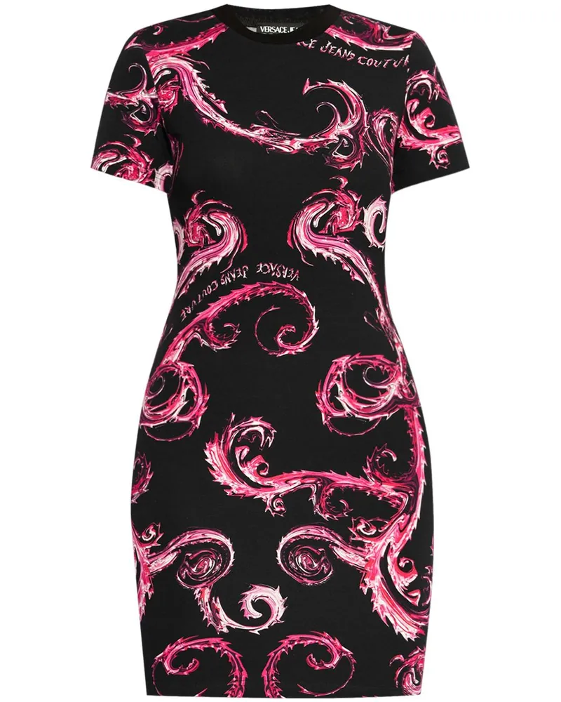 Versace Jeans Chromo Couture Minikleid - Schwarz Schwarz