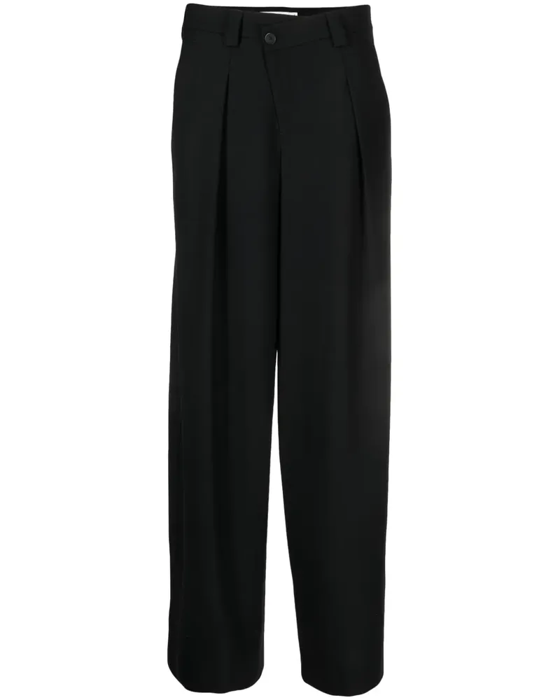 Closed Wide-Leg-Hose mit Falten - Schwarz Schwarz