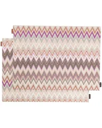 Missoni Home Set aus zwei gemusterten Tischsets Nude