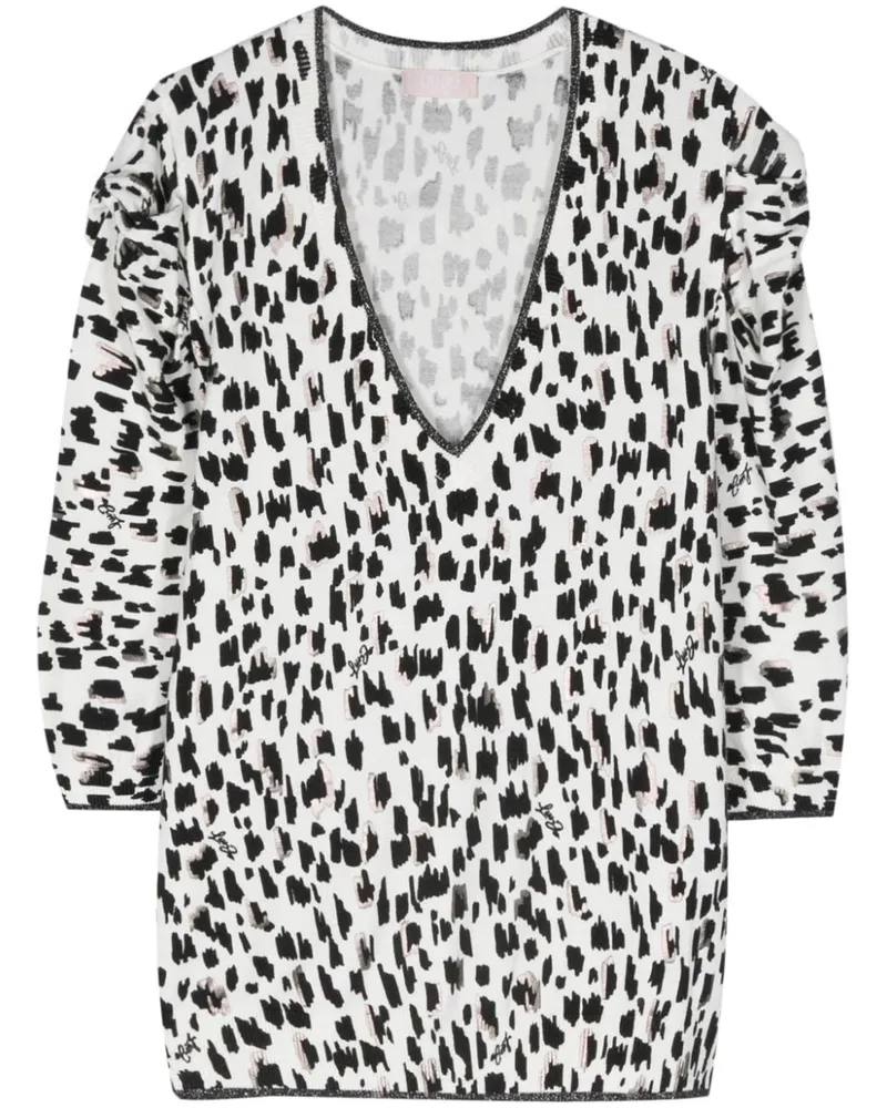 Liu Jo Oberteil mit Animal-Print - Schwarz Schwarz