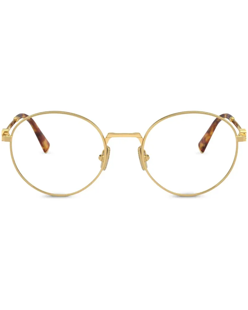 Miu Miu Brille mit rundem Gestell - Gold Gold