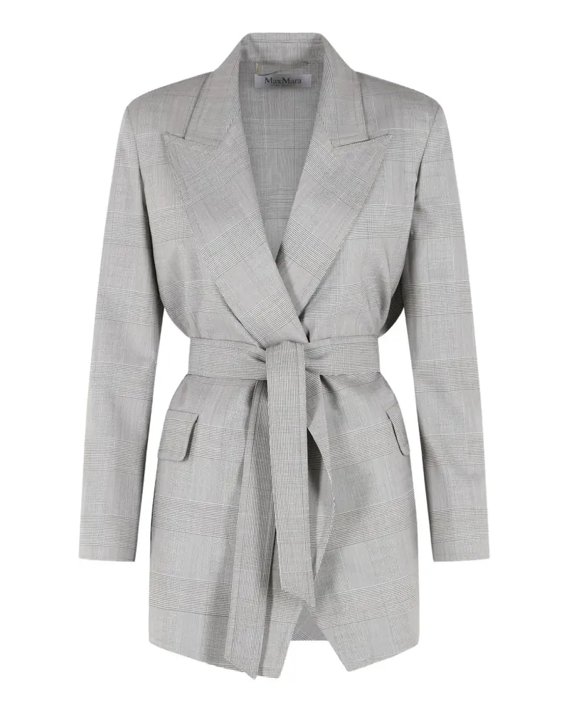 Max Mara Nasello Prince of Wales wool jacket - Grau Grau