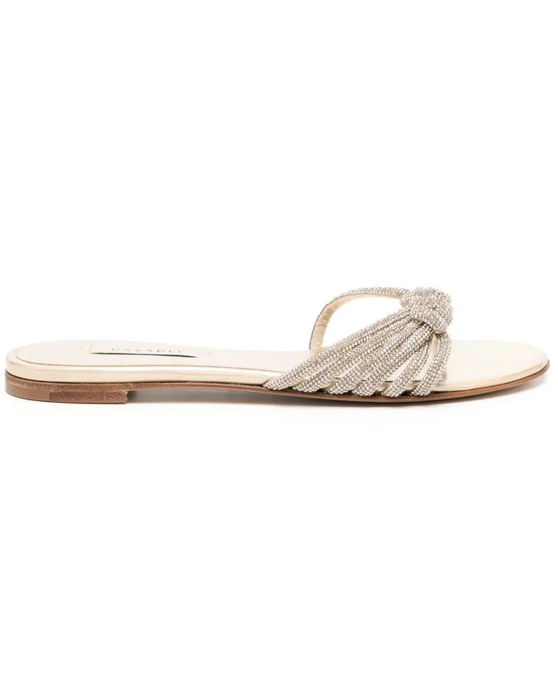 Casadei Sandalen mit Knotendetail - Gold Gold