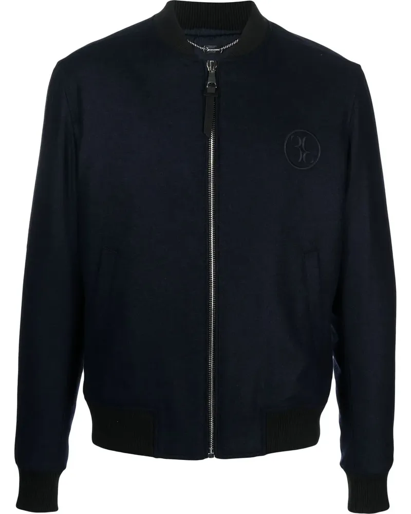 Billionaire Bomberjacke mit Logo-Stickerei - Blau Blau