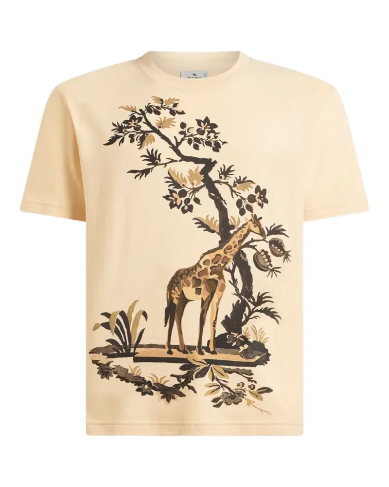Etro T-Shirt mit Giraffen-Print - Nude Nude