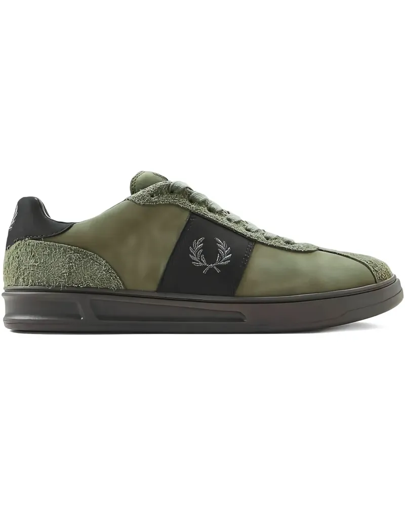 Fred Perry logo-embroidered suede sneakers - Grün Grün