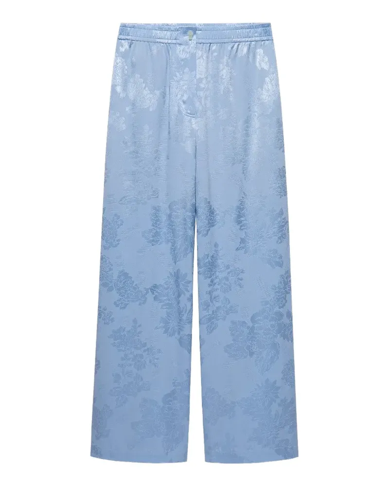 Shanghai Tang Jacquard-Hose mit Blumenmuster - Blau Blau