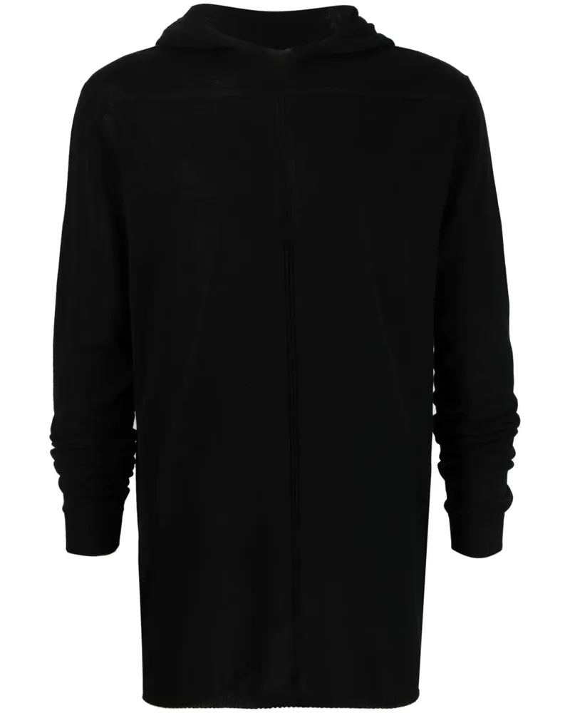 Rick Owens Gestrickter Hoodie aus Bio-Baumwolle - Schwarz Schwarz