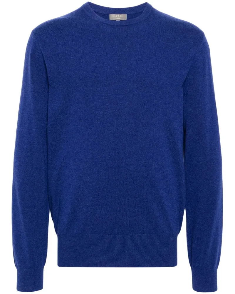 N.Peal The Oxford Pullover aus Kaschmir Blau