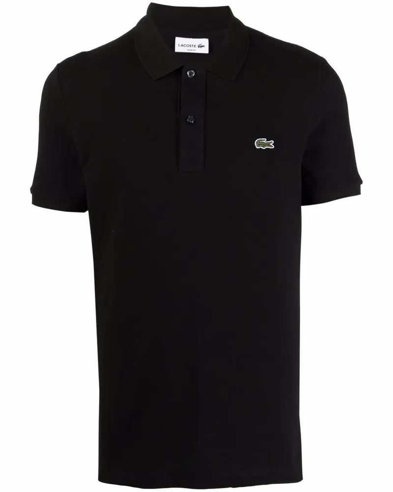 Lacoste Poloshirt mit Logo-Stickerei - Schwarz Schwarz