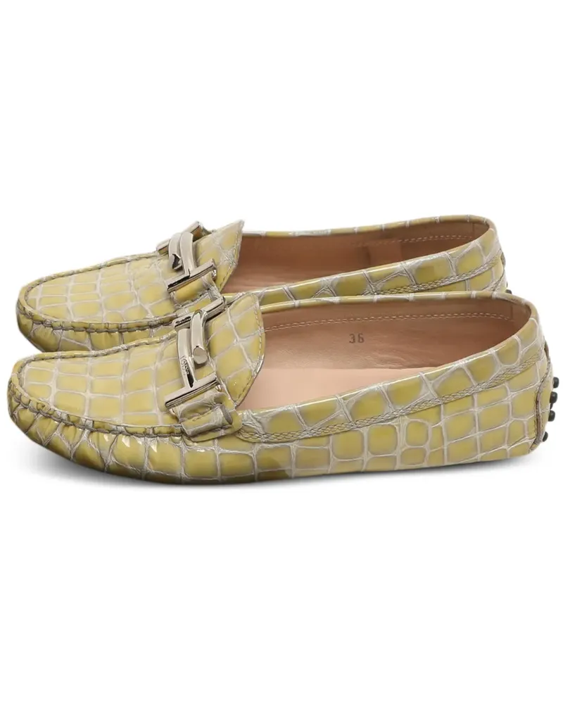 TOD'S Loafer mit Kroko-Prägung - Nude Nude
