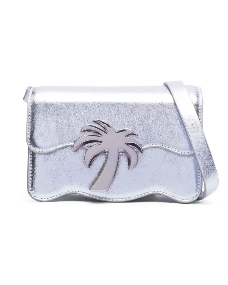 Palm Angels Palm Beach Schultertasche im Metallic-Look - Silber Silber