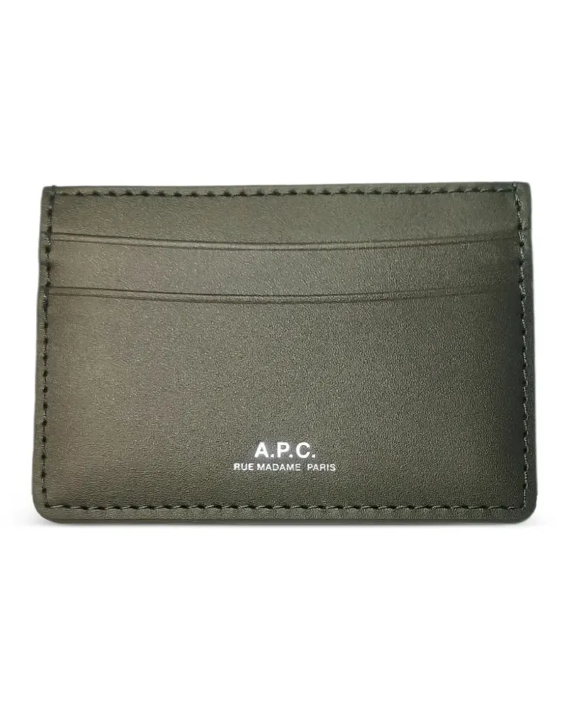 A.P.C. André logo-detail cardholder - Grün Grün