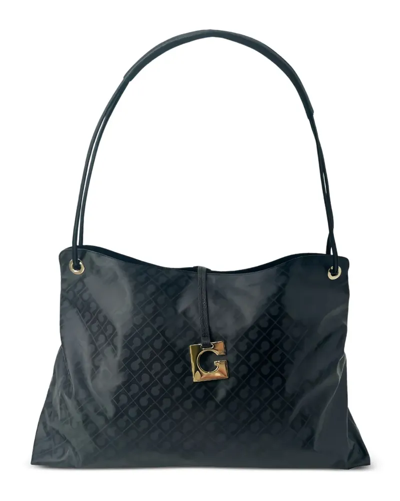 Gherardini Schultertasche mit Monogramm-Print - Grau Grau