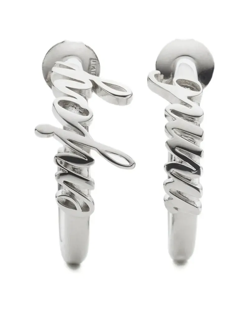 Maison Margiela Creolen mit Logo - Silber Silber