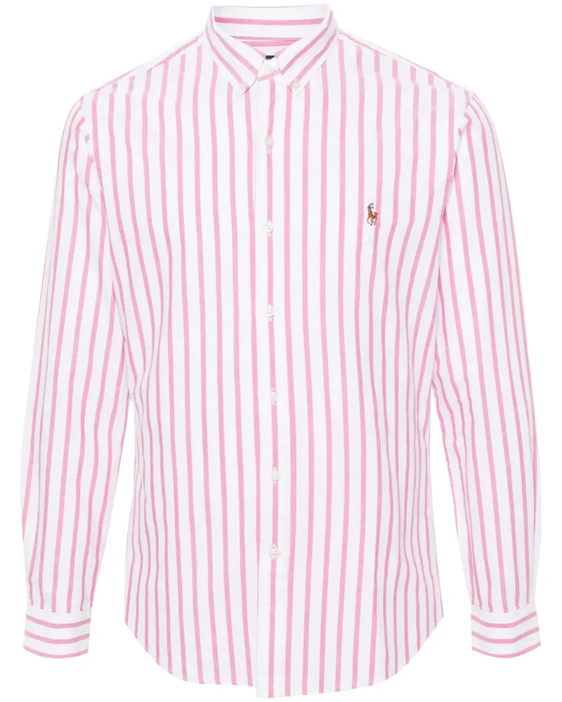 Ralph Lauren Gestreiftes Hemd mit Polo Pony - Rosa Rosa