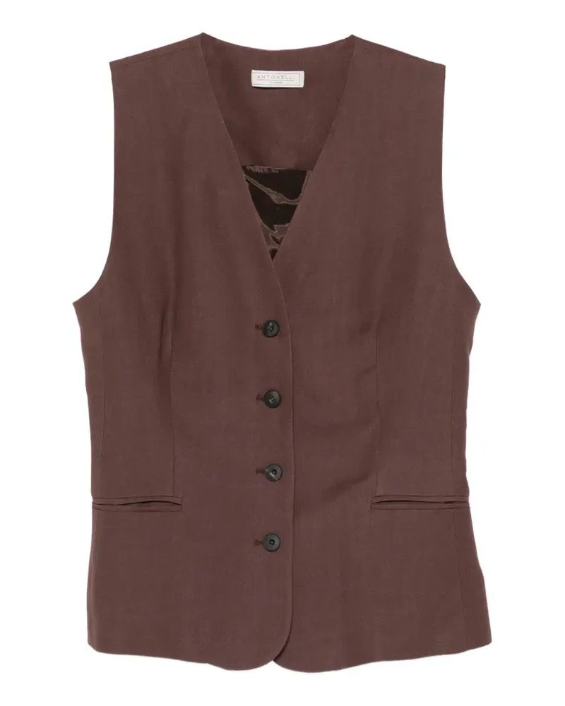Antonelli Firenze Jesi buttoned waistcoat - Braun Braun