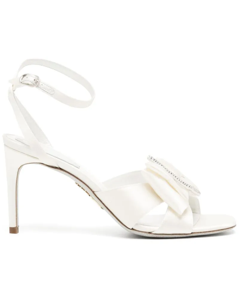 René Caovilla Sandalen aus Leder 80mm - Weiß Weiß