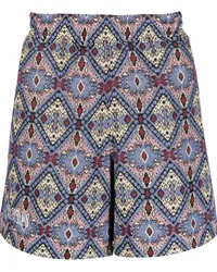 PLEASURES Segelshorts mit Print Blau