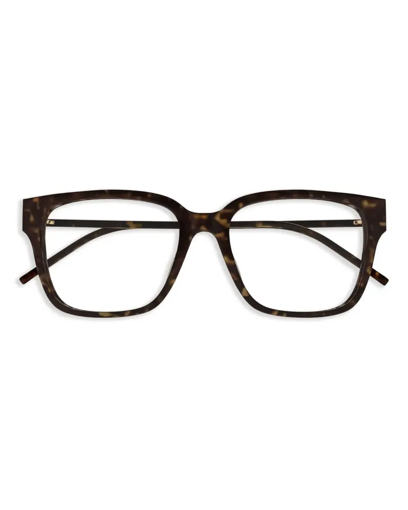 Saint Laurent Brille mit eckigem Gestell - Braun Braun