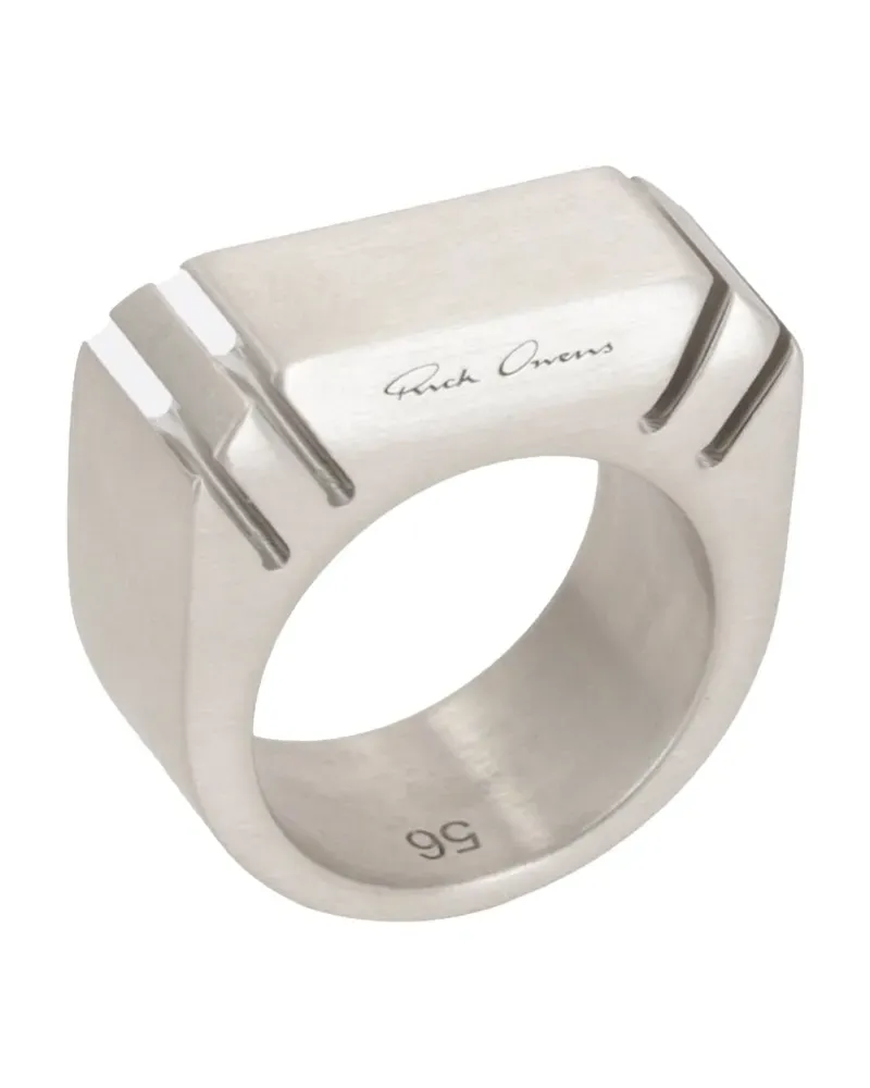 Rick Owens Abgeschrägter Cut Ring - Silber Silber