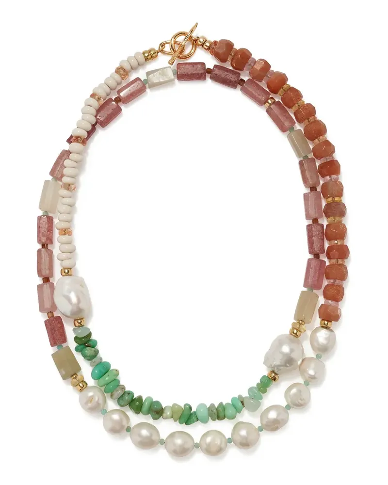 Lizzie Fortunato Cabana beaded necklace - Gold Gold