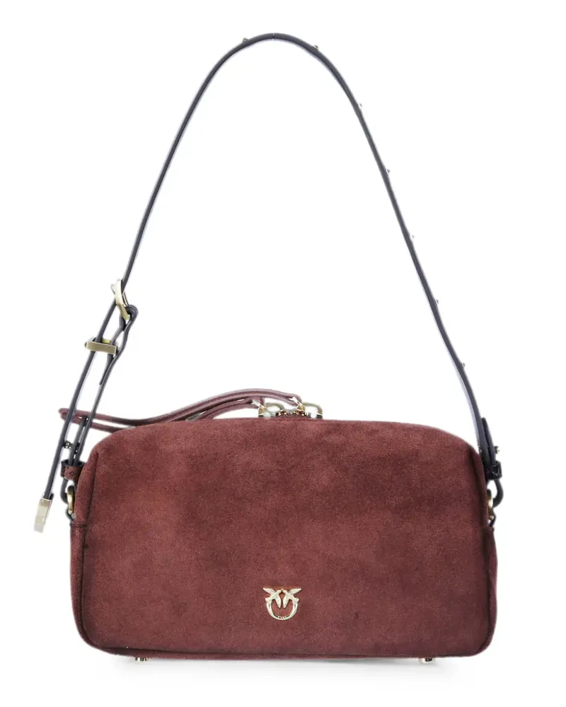 Pinko Bauletto Trittico suede shoulder bag - Braun Braun
