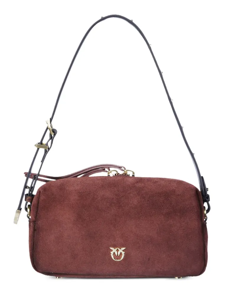 Pinko Bauletto Trittico Schultertasche aus Wildleder - Braun Braun
