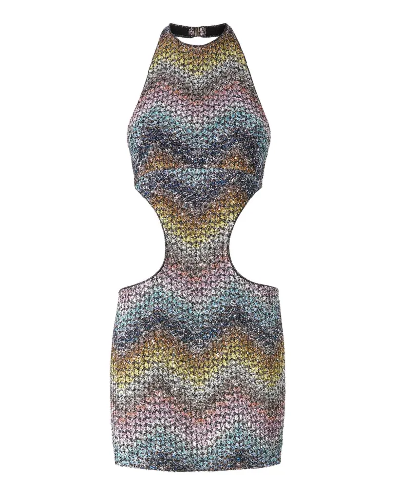 Missoni Strickkleid mit Cut-Out - Blau Blau