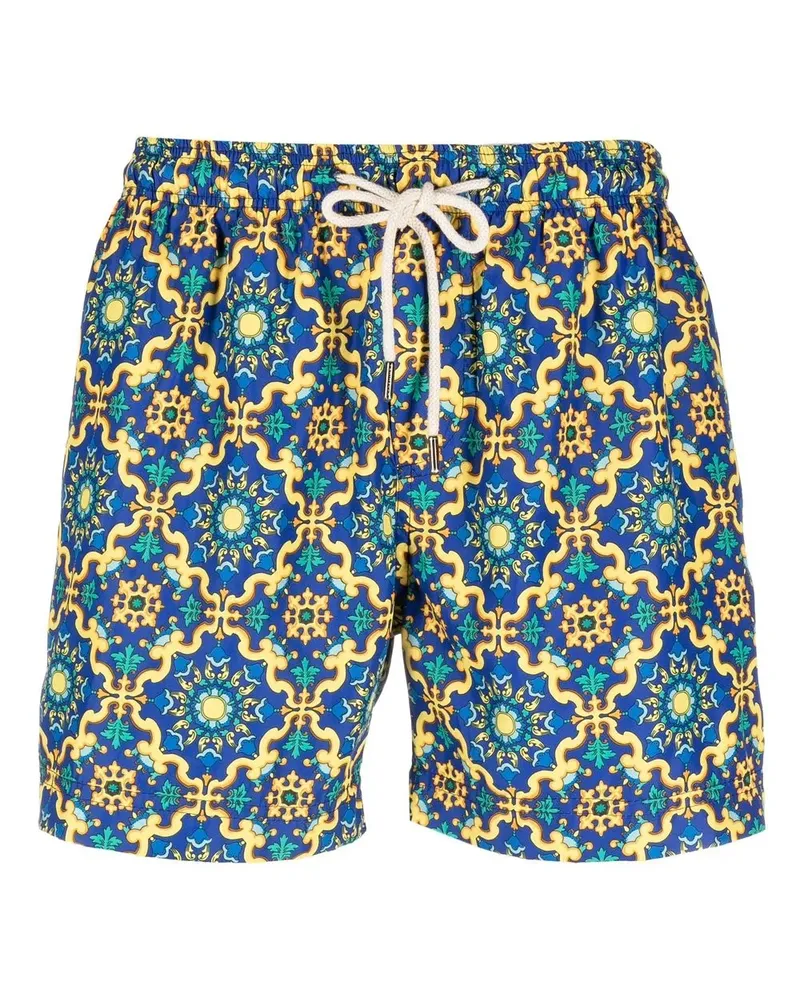 PENINSULA Badeshorts mit grafischem Print - Blau Blau