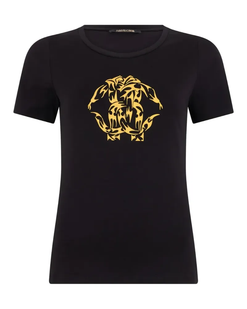 Roberto Cavalli logo-print short-sleeve T-shirt - Schwarz Schwarz