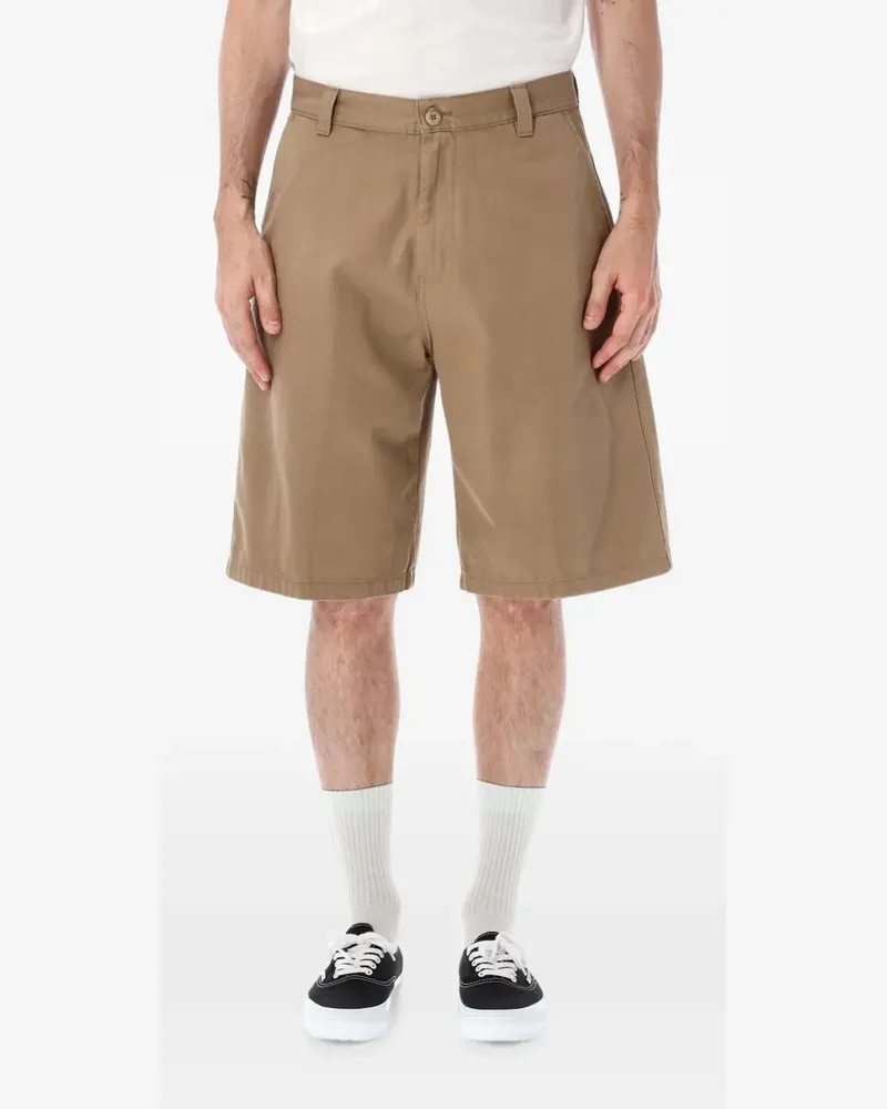 Carhartt WIP Brader logo-patch shorts - Nude Nude