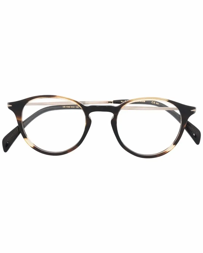 EYEWEAR by DAVID BECKHAM Runde Brille in Schildpattoptik - Gold Gold