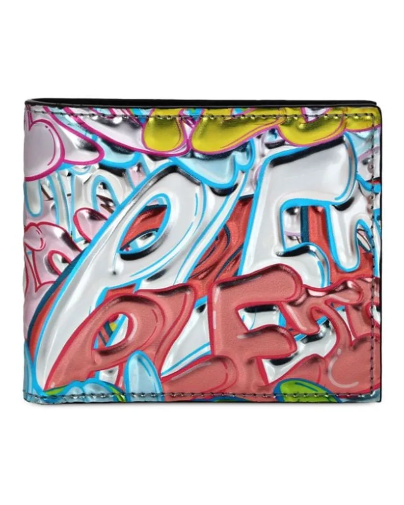 Philipp Plein Portemonnaie mit Graffiti-Print - Rot Rot