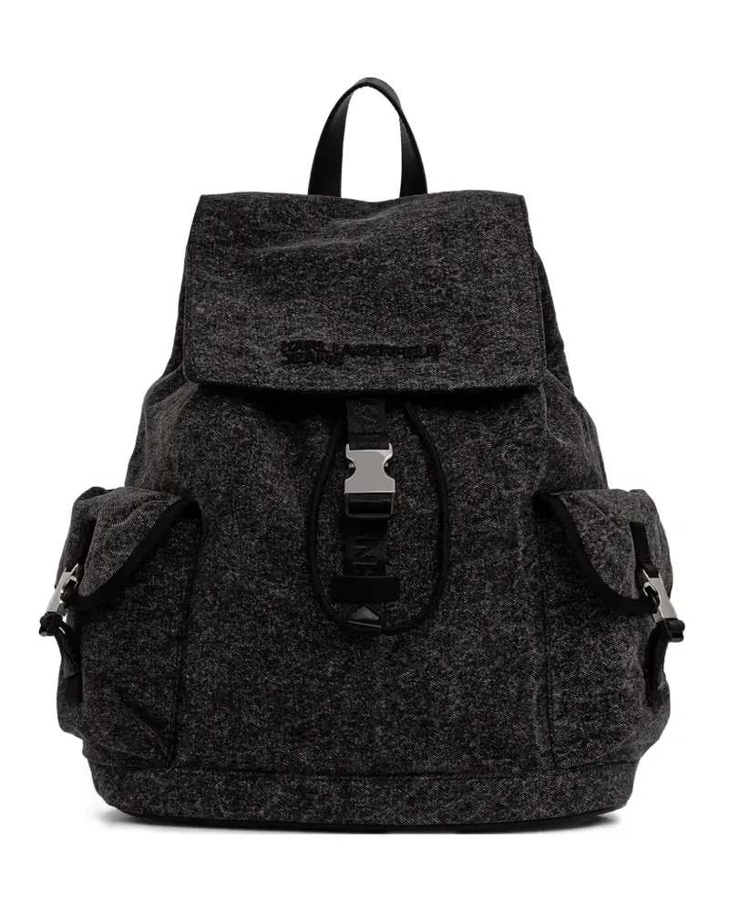 Karl Lagerfeld Rucksack mit Schnallenverschluss - Schwarz Schwarz