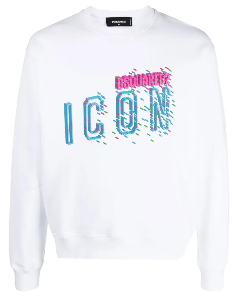 Dsquared2 Sweatshirt mit "Icon"-Print - Weiß Weiß