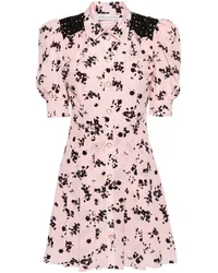 Alessandra Rich Kleid mit Faltenrock Rosa