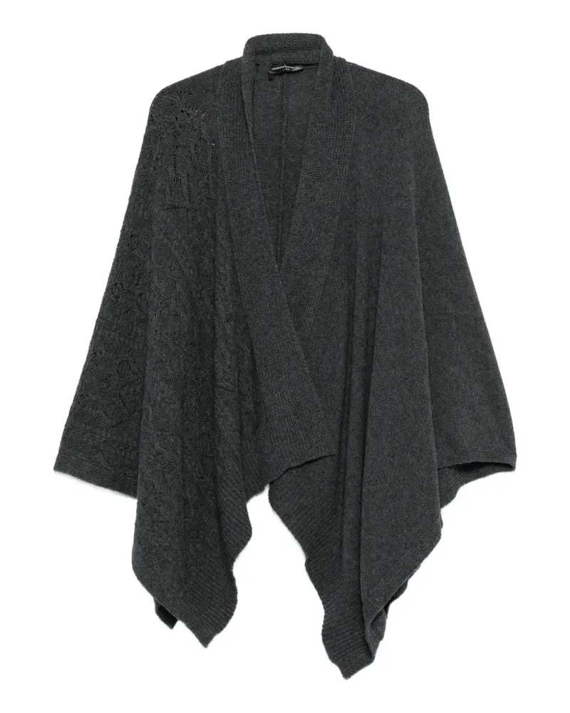 Ermanno Scervino Gerippter Poncho - Grau Grau