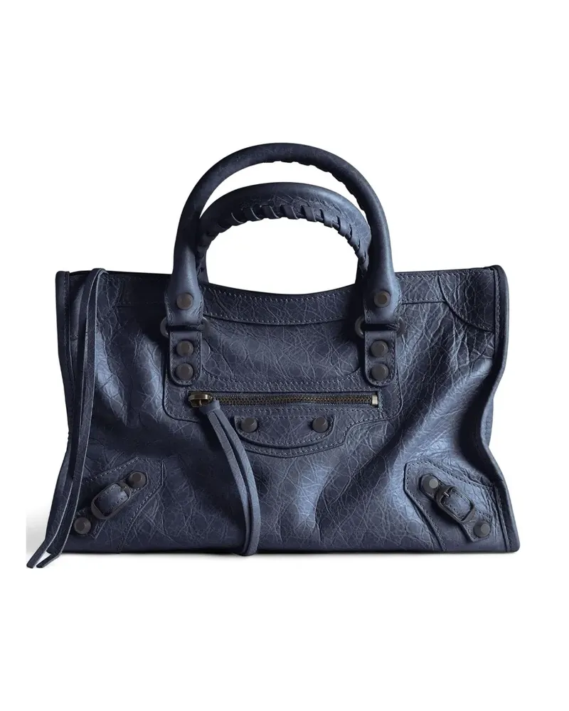 Balenciaga small Le City braided-handle tote bag - Blau Blau