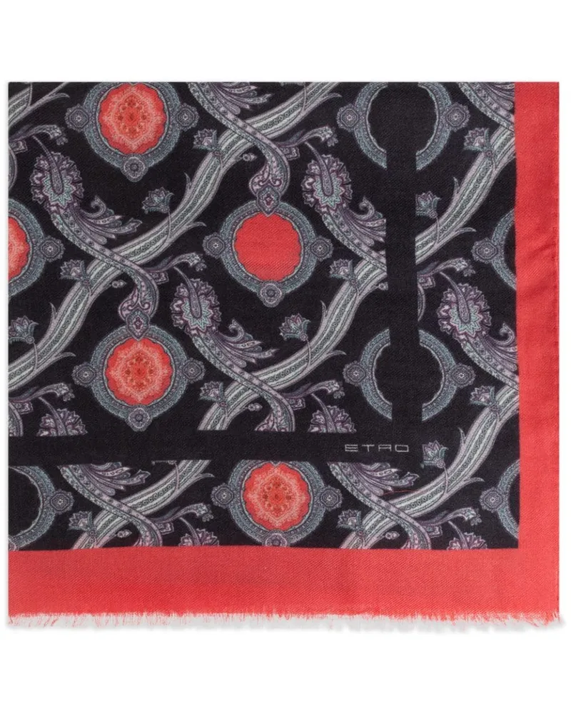 Etro Schal mit Paisleymuster - Blau Blau